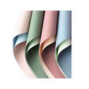 Papier d'emballage pour bouquet de fleurs frais, imprimé à l'encre, imperméable, élégant, bicolore, effet floral, en BOPP, vente en gros, fournitures pour fleuristes, en stock - Product Image 1