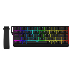 Wholesale ABS 68-Key 65% Portable Ribbon <strong>Mechanical</strong> <strong>Keyboard</strong> Anti-Ghosting RGB <strong>Backlit</strong> White Tri-Mode Gaming <strong>Keyboard</strong> - Product Image 4
