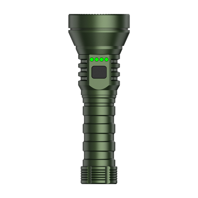4200 Lumens Tactical LED Rechargeable Flashlight USB Aluminum Alloy 21700 Li-Ion Battery IP55 Rated 200-300M Beam Distance