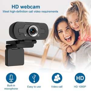 Minicámara <span class=keywords><strong>web</strong></span> USB 1080p, alta calidad, con micrófono, para PC, 90 grados, videollamada, Clase en línea - Product Image 2