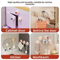 Crochet à ventouse inspiré de la dopamine, sans perçage, adhésif rotatif en PVC, pour mur Instagram, idéal salle de bain et cuisine