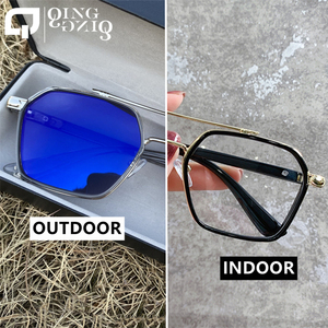 2026 Sunglasses Photochromic Lenses Photogray Lunette - Anti UV400 Transparent <strong>Grey</strong> <strong>Frame</strong> for Outdoor &amp; Phone Screen Use - Product Image 3