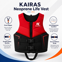 Gilet de flottabilité en néoprène 50N pour jet ski, wakeboard, kayak, navigation, fermeture éclair réglable, gilet de sports nautiques