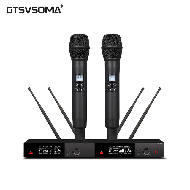 GTSVSOMA SLXD24 Wireless Dynamic Noise Cancelling Handheld Cardioid XLR Metal Professional Conference Microphone