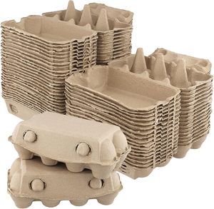 Cartons à œufs rectangulaires en papier pulpe biodégradable écologiques personnalisés avec logo estampé à chaud pour œufs de <span class=keywords><strong>poule</strong></span> - Product Image 6