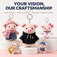 Porte-clés Mascotte Cochon Personnalisé en Peluche, Vente en Gros, Breloque de Sac en Peluche Douce, Porte-clés en Peluche Personnalisé, Faible MOQ, Commande OEM ODM