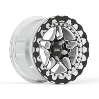 Jantes de course forgées sur mesure en 6061-T6, style Beadlock, 17 et 18 pouces, 5x114.3 5x120 pour Mustang S550, Camaro SS, ZL1, Corvette