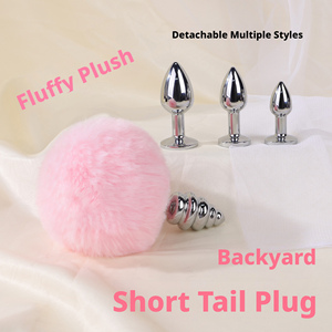 Tapón Anal con Cola <span class=keywords><strong>de</strong></span> Conejo Extraíble, Peluche, No Impermeable, <span class=keywords><strong>para</strong></span> <span class=keywords><strong>Hombres</strong></span> y Mujeres, Juguete Anal con Cola <span class=keywords><strong>de</strong></span> Conejo - Product Image 1