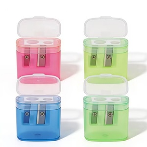 Sacapuntas Geométrico de Plástico Pequeño, Creativo y Promocional, de 2 Orificios, con Contenedor para Estudiantes, Venta al Por Mayor - Product Image 5