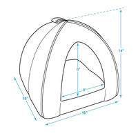 Lit-cave pour chien et chat, personnalisé avec logo du fabricant, portable, moderne, mignon, doux, lavable, en denim bleu, en peluche, pour l'hiver, maison pour animaux de compagnie