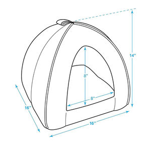 2024 Hersteller benutzer definierte Logo tragbare moderne niedliche weiche wasch bare Hund Katze Höhle Bett Winter Denim blau Plüsch Haustier Haus für Katze - Product Image 2