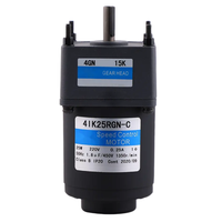 Moteur à engrenages à induction AC 4IK25GN-C monophasé 200V 220V 230V 380V 400V 415V 50Hz 60Hz à couple élevé et faible régime, rapport 18 50 200 250 750