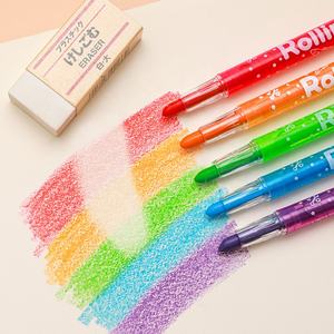 Детские рекламные пластиковые ручки для скручивания, школьные канцелярские мелки для художественных наборов - Product Image 6