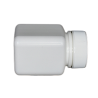 Flacon carré HDPE médicinal solide oral de 60ml avec bouchon à vis pour préserver les médicaments solides Capsule Comprimé Pilule