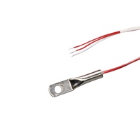 Sensor de Temperatura PT100 con Conector de Anillo, de -50 a 200°C, Clase B, Cable Blindado de Tres Núcleos para Motor Eléctrico, HVAC, Industrial, OEM
