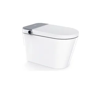 High Quality Smart Automatic Toilet Modern Floor-Mounted round Bowl for Hotels and Bathrooms