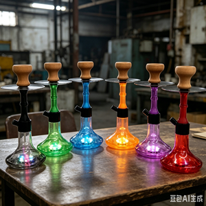 Cachimba Portátil de Plástico Tipo Recto con Luz LED y 1 Manguera, Ecológica, para Viajes y Uso en Bares - Product Image 6