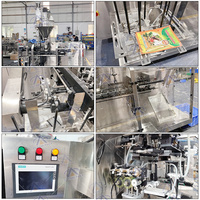 Máquina envasadora de leche en polvo de soja para alimentos con bolsa de cremallera de pie prefabricada multifuncional completamente automática con barrena de llenado