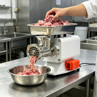 Professionele Italiaanse vleesmolen voor commercieel gebruik, krachtig roestvrijstalen mes, eenvoudig te reinigen &amp;   Duurzaam