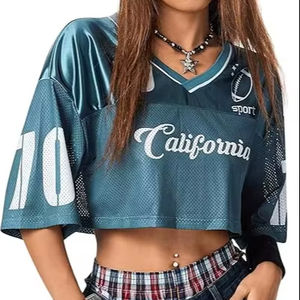 Maillot de football américain unisexe coupe courte et oversize, design optimal, impression par transfert thermique, respirant, 100 % polyester, séchage rapide - Product Image 1