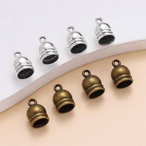 Zinc Alloy <b>Weight</b> Cap Round <b>Small</b> Plated For Necklace Making Jewelry Findings - Product Image 2