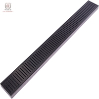 Grille de drain de piscine carrée en PVC renforcé d'aluminium robuste ZP, pour drain de sol et tranchée en aluminium