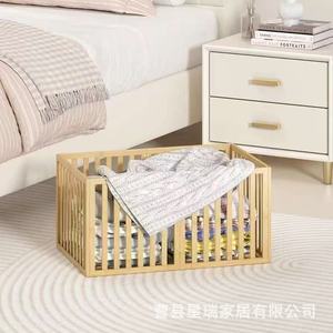 Panier de rangement rectangulaire en bambou empilable pour jouets et housses de couette, idéal pour l'organisation domestique sur pied - Product Image 3