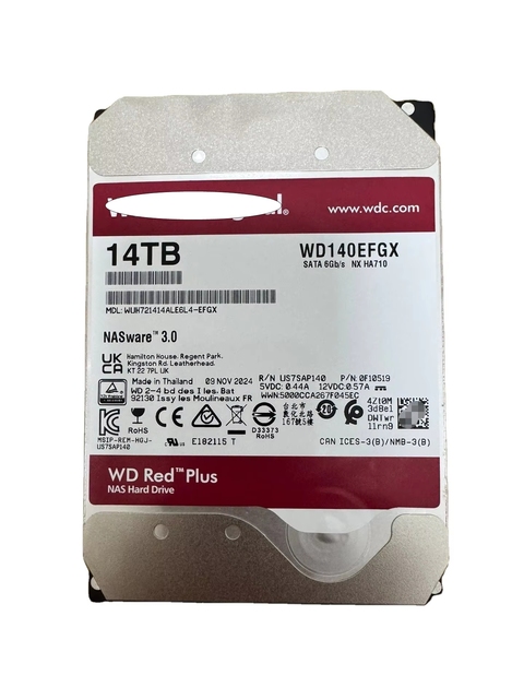 Original W.D Red Plus 14TB Internal Enterprise HDD WD140EFGX 7200 RPM SATA 6Gb/s Data Center HDD Hard Drive HDD
