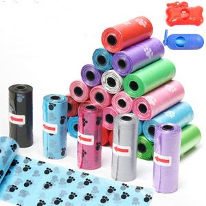 ถุงเก็บมูลสุนัขพิมพ์ลายสีพื้น ขายส่ง ถุงขยะสำหรับสัตว์เลี้ยงแบบพกพา ถุงเก็บอุจจาระสุนัขแบบกำหนดเองได้ - Product Image 1