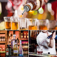 Verseurs de bouteilles classiques en acier inoxydable de qualité supérieure pour bar à whisky et spiritueux, bec effilé - Verseurs de spiritueux avec couvercle anti-poussière en caoutchouc