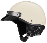 Casque de moto demi-Face équivalent au casque Vega double miroirs avec visière intérieure