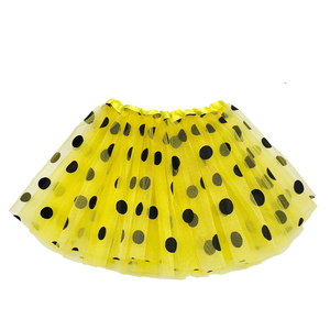 3 a 8 años Niña FIESTA DE Halloween abeja mariquita disfraz negro lunares tutú falda diadema máscara y guantes para chico Cosplay traje - Product Image 4
