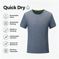 T-shirts unis pour hommes de haute qualité en gros, doux, à séchage rapide, pour le sport, les activités de plein air, les vêtements de travail en usine, avec logo personnalisé pour l'été