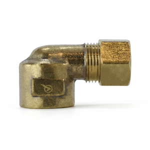 Laiton forgé de haute qualité 90 °   Raccords de réduction en laiton pour tuyaux de rue AOL-113 (SAE) # 060203) Coude de compression femelle forgé - Product Image 4