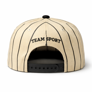 Casquette de baseball personnalisée à visière plate en sergé de coton noir, snapback, patch, 6 panneaux, performance, voyage, respirante, imperméable, basketball - Product Image 5
