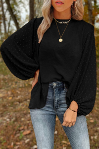 Camicetta Casual da <span class=keywords><strong>Donna</strong></span> con Maniche a Sbuffo <span class=keywords><strong>Marrone</strong></span> alla Moda, <span class=keywords><strong>Blusa</strong></span> Larga con Decorazioni - Product Image 4