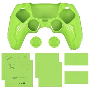 เคสป้องกันคอนโทรลเลอร์ PS5 - ผิวสัมผัสนุ่มสีเขียวนีออนสไตล์เมคคา - Product Image 2