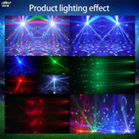 Projecteur laser LED RGB 3-en-1 80W, lumière stroboscopique, contrôle DMX512, CRI 90, gradation ultra-fluide, IP20, 8000 lumens, 18/26 canaux, pour fêtes