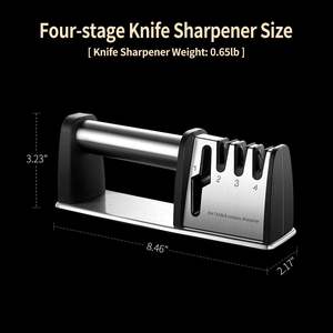 Aiguiseur de couteaux en acier au tungstène, outil d'affûtage de ciseaux manuel antidérapant pour une utilisation domestique en cuisine - Product Image 4