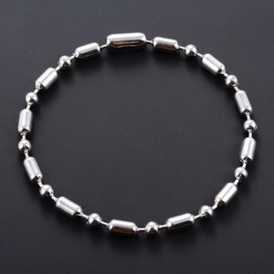Bracelet chic en perles d'acier inoxydable, chaîne de main en bambou, bracelet de cheville pour femmes et hommes, accessoires de bijoux en métal - Product Image 1