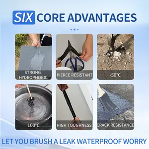 Waterproof Coating Leak Sealing Adhesive Polyurethane Roof Exterior Wall Crack Liquid Roll Waterproof Adhesive Material