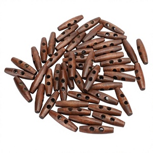 Boutons-pression plats lavables pour manteaux, design ovale, écologiques, de haute qualité, faits à la main, rustiques, en bois, pour vestes et vêtements - Product Image 1