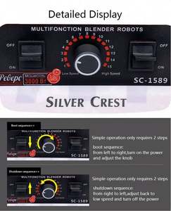 Offre Spéciale bon marché prix une tasse mélangeur commercial presse-agrumes mélangeur Silver Crest Cntronic mélangeur processus alimentaire grand mélangeur de nourriture - Product Image 4