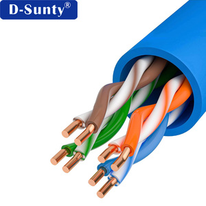 Cable de Red Ethernet LAN Transparente para Interiores y Exteriores CAT5E U/FTP 26AWG, Cubierta de PVC, Cobre Puro, RJ45, 0.5m 5m 30M, Cable Redondo Azul - Product Image 2