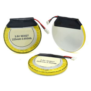 Rechargeable Li-Ion lipo 363027 3,7 V 225mAh round lithium-polymer battery - Product Image 5