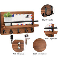 Organisateur mural en bois décoratif, nouveau Style, porte-clés et étagère pour le courrier