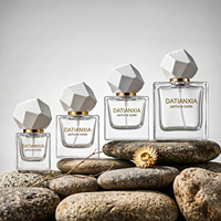 Flacon de parfum avec boîte cadeau 30ml 50ml 100ml, flacon carré en verre transparent vide, logo personnalisé, emballage de parfum