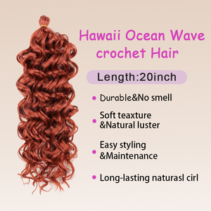 Venta al por mayor nuevo 20 pulgadas 90g largo pelo sintético Hawaii Ocean Wave trenza de ganchillo <span class=keywords><strong>para</strong></span> mujeres <span class=keywords><strong>afro</strong></span> <span class=keywords><strong>niñas</strong></span> extensión de peluca de alta calidad - Product Image 3