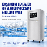 Generator Ozon Pengolahan Air Industri 100g untuk Pengolahan Makanan Laut, Sistem Pemurnian dan Disinfeksi Air