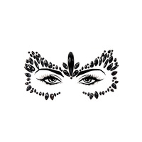 Autocollants adhésifs en acrylique faits main populaires pour festivals de musique, décoration artistique de fêtes, sourcils et front (vente en gros)